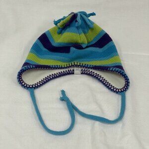 Girls JUPE Snowboards Knit Fleece Stocking Earflap Cap Beanie Hat Purple Snow